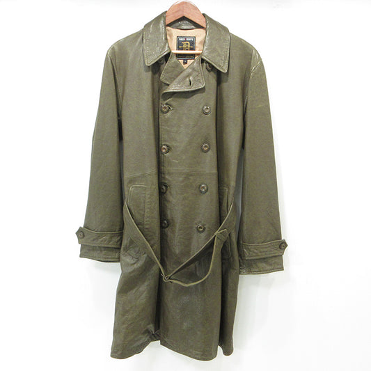 DRESS HIPPY | ドレスヒッピー シープスキンレザートレンチコート トレンチコート NN-NSB12 カーキグリーン オリーブ サイズ：L【三重本店】
