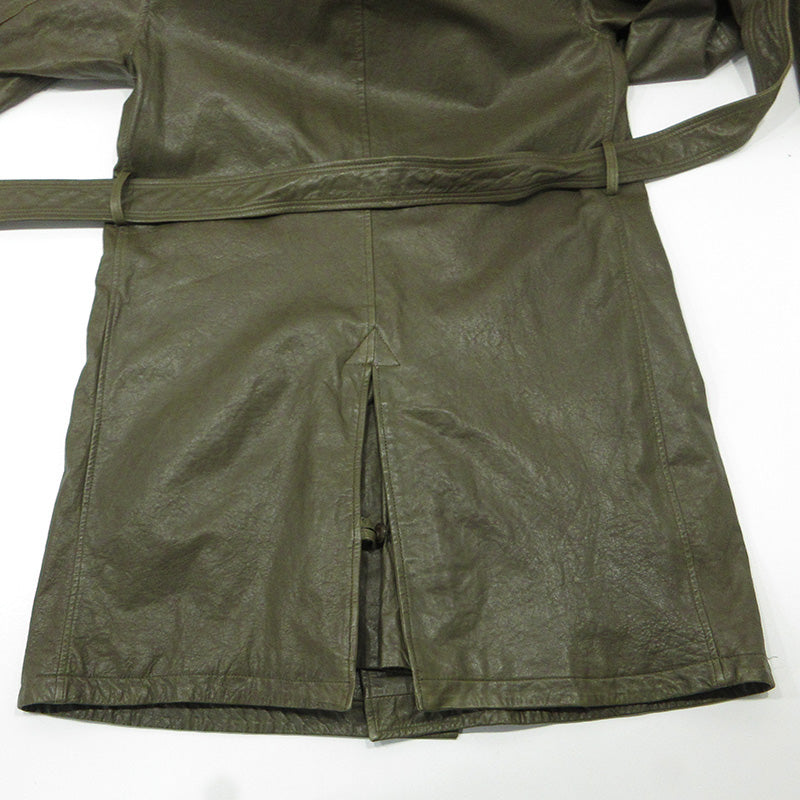 DRESS HIPPY | ドレスヒッピー シープスキンレザートレンチコート トレンチコート NN-NSB12 カーキグリーン オリーブ サイズ：L【三重本店】