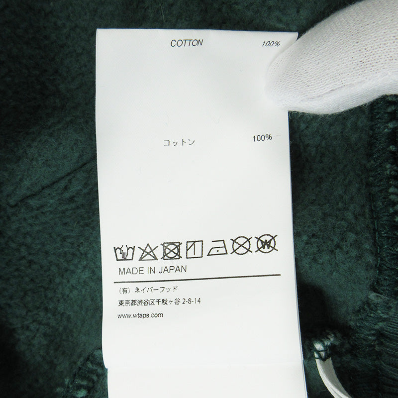 W)TAPS | ダブルタップス SIGN HOODY サインフーディ ACADEMY アカデミー ロゴ長袖パーカー パーカー 241ATDT-CSM02 グリーン サイズ：1【三重本店】
