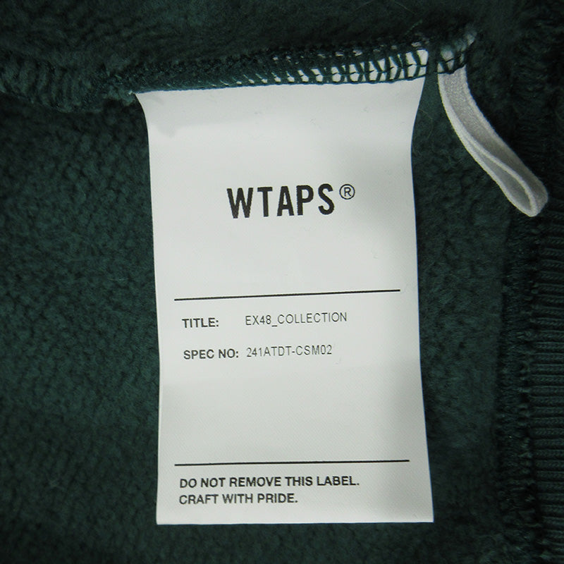 W)TAPS | ダブルタップス SIGN HOODY サインフーディ ACADEMY アカデミー ロゴ長袖パーカー パーカー 241ATDT-CSM02 グリーン サイズ：1【三重本店】
