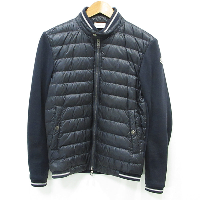 MONCLER | モンクレール MAGLIA CARDIGAN ロゴワッペン切替えダウンジャケット ダウンジャケット B10918400900 ネイビー サイズ：S【三重本店】