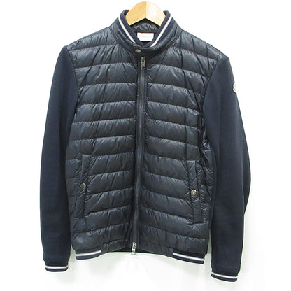 MONCLER | モンクレール MAGLIA CARDIGAN ロゴワッペン切替えダウンジャケット ダウンジャケット B10918400900 ネイビー サイズ：S【三重本店】