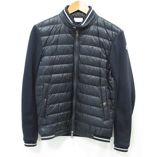 MONCLER | モンクレール MAGLIA CARDIGAN ロゴワッペン切替えダウンジャケット ダウンジャケット B10918400900 ネイビー サイズ：S【三重本店】
