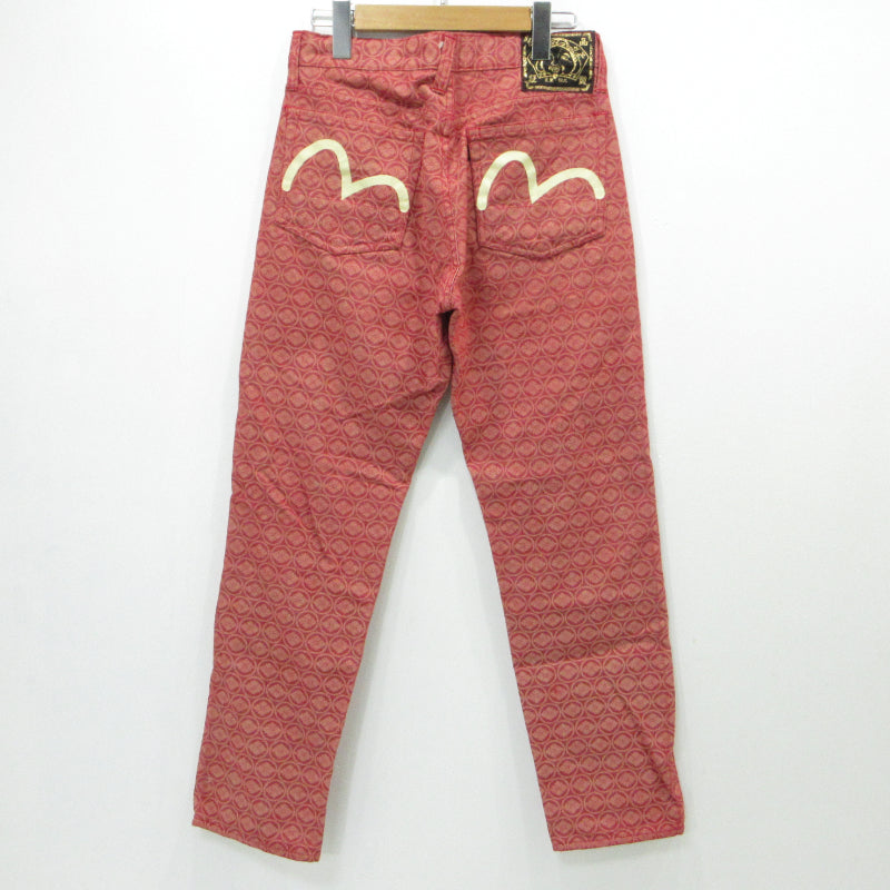 EVISU | エヴィス 家紋総柄 デニムパンツ レッド サイズ：30【三重本店】