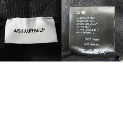 ASKYURSELF | アスクユアセルフ USED加工プリント長袖パーカー ダメージ加工 パーカー グレー サイズ：M【三重本店】