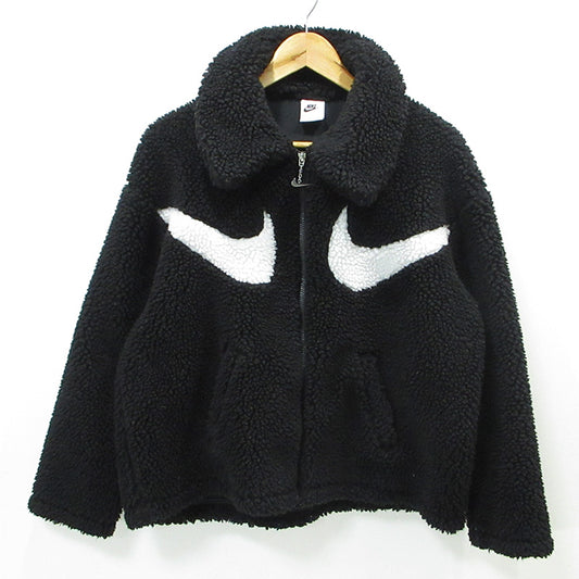 NIKE | ナイキ W NSW SWSH SHRPA GX FZ JKT ダブルスウッシュシェルパフルジップジャケット ロゴボアフリースジャケット その他アウター DV7074-010 ブラック サイズ：M【三重本店】