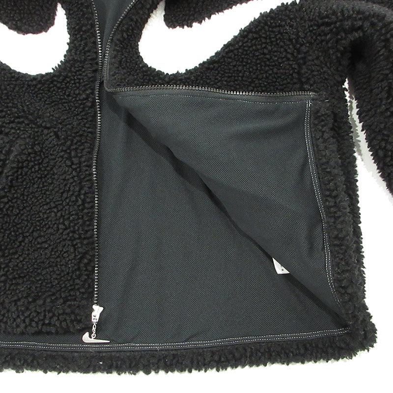 NIKE | ナイキ W NSW SWSH SHRPA GX FZ JKT ダブルスウッシュシェルパフルジップジャケット ロゴボアフリースジャケット その他アウター DV7074-010 ブラック サイズ：M【三重本店】