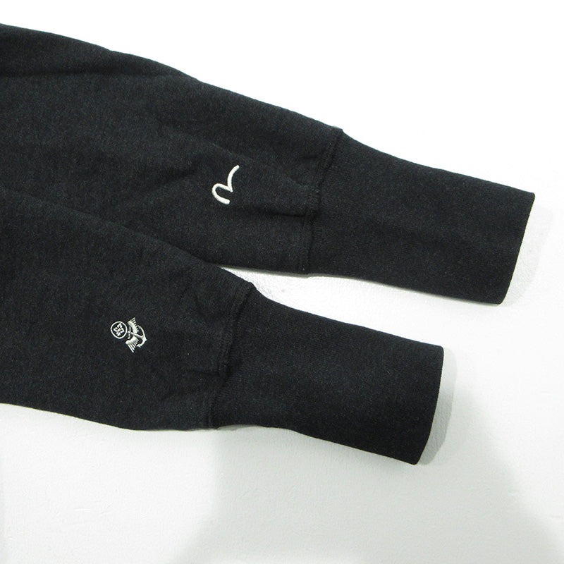 HIDEHIKO YAMANE | ヒデヒコヤマネ YAMANE ACADEMY ヤマネアカデミー EVISU エヴィス ロゴ刺繍長袖スウェットシャツ スウェット ブラック系 チャコールグレー サイズ：38【三重本店】