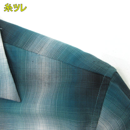 schott | ショット OMBRE LS SHIRT オンブレ チェック シャツ 長袖シャツ 782-5120002 グリーン サイズ：XL【三重本店】