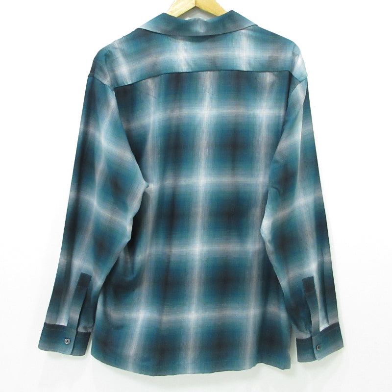 schott | ショット OMBRE LS SHIRT オンブレ チェック シャツ 長袖シャツ 782-5120002 グリーン サイズ：XL【三重本店】