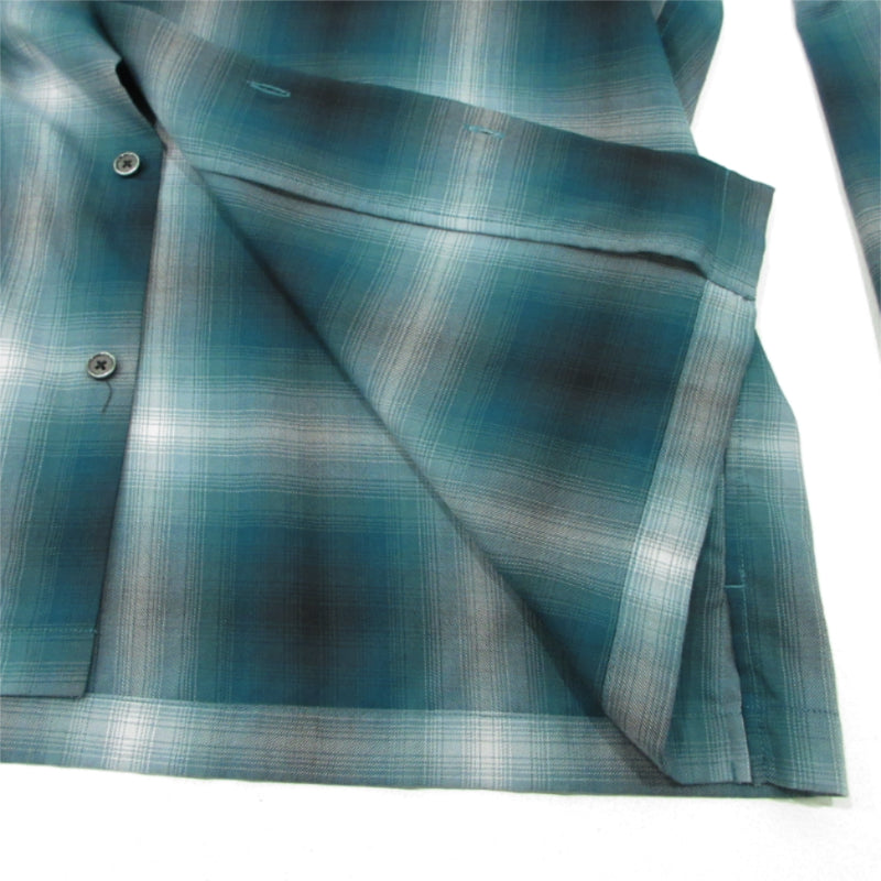 schott | ショット OMBRE LS SHIRT オンブレ チェック シャツ 長袖シャツ 782-5120002 グリーン サイズ：XL【三重本店】