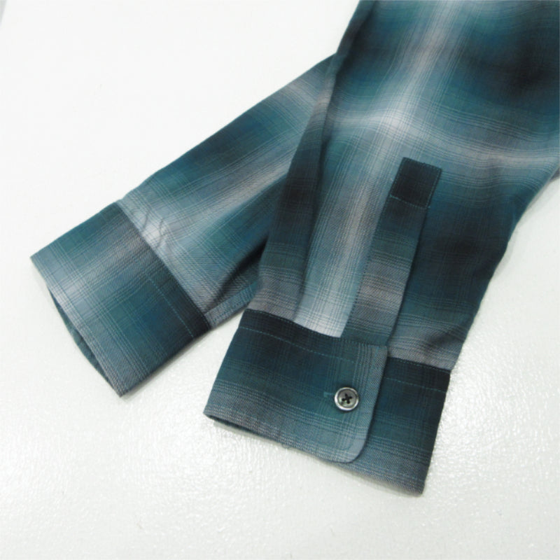 schott | ショット OMBRE LS SHIRT オンブレ チェック シャツ 長袖シャツ 782-5120002 グリーン サイズ：XL【三重本店】