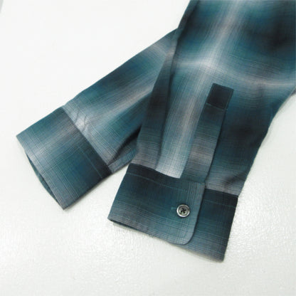 schott | ショット OMBRE LS SHIRT オンブレ チェック シャツ 長袖シャツ 782-5120002 グリーン サイズ：XL【三重本店】