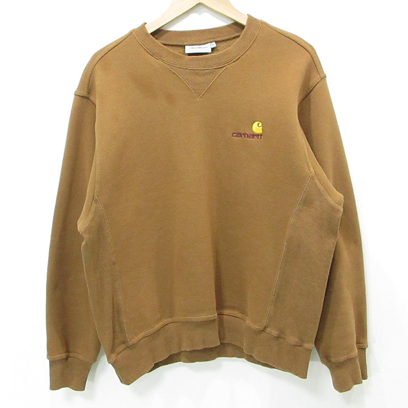 Carhartt | カーハート AMERICAN SCRIPT SWEAT アメリカンスクリプトスウェット ロゴ刺繍長袖スウェットシャツ トレーナー スウェット I025475 ブラウン サイズ：S【三重本店】