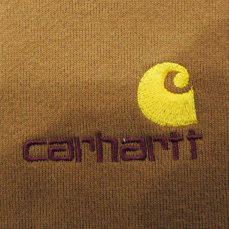 Carhartt | カーハート AMERICAN SCRIPT SWEAT アメリカンスクリプトスウェット ロゴ刺繍長袖スウェットシャツ トレーナー スウェット I025475 ブラウン サイズ：S【三重本店】