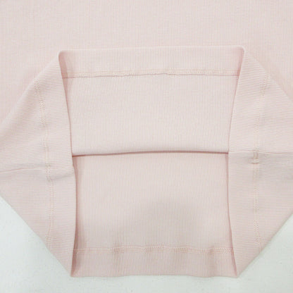 GANNI | ガニー Soft Cotton Rib Sleeve T ソフトコットンリブスリーブ半袖Tシャツ ロゴ刺繍 半袖Ｔシャツ T4015 ピンク サイズ：M【三重本店】