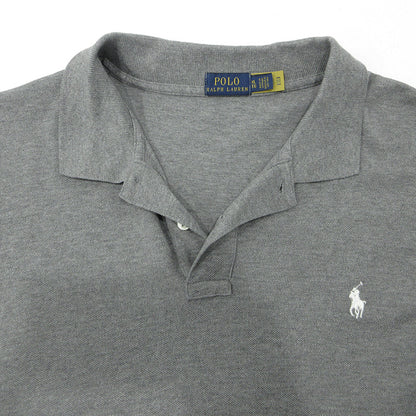POLO RALPH LAUREN | ポロ・ラルフローレン ロゴ刺繍長袖ポロシャツ ポロシャツ グレー サイズ：XL【三重本店】