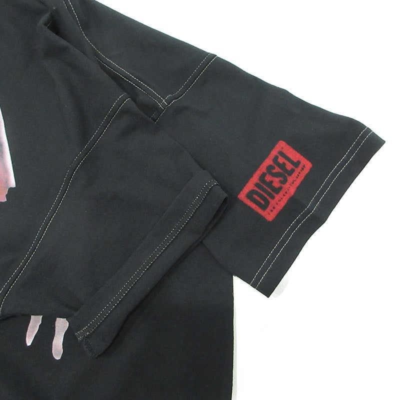 DIESEL | ディーゼル T-BUXT-N8 プリント半袖Tシャツ 半袖Ｔシャツ A13264 ブラック サイズ：S【三重本店】