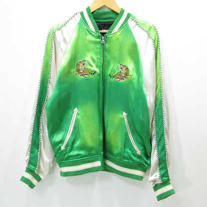 schott | ショット USED加工総刺繍スカジャン ブリーチ加工 タイガー 虎 スーベニアジャケット 782-5152008 グリーン サイズ：M【三重本店】