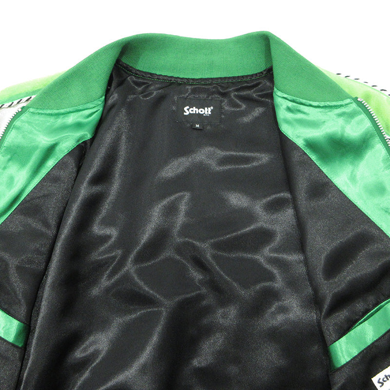 schott | ショット USED加工総刺繍スカジャン ブリーチ加工 タイガー 虎 スーベニアジャケット 782-5152008 グリーン サイズ：M【三重本店】