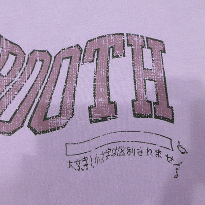 TIGHTBOOTH PRODUCTION | タイトブースプロダクション USED加工リバーシブル半袖Tシャツ ロゴプリント×胸ポケット ダメージ加工 半袖Ｔシャツ ブラック×パープル サイズ：M【三重本店】