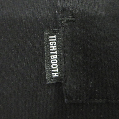 TIGHTBOOTH PRODUCTION | タイトブースプロダクション USED加工リバーシブル半袖Tシャツ ロゴプリント×胸ポケット ダメージ加工 半袖Ｔシャツ ブラック×パープル サイズ：M【三重本店】
