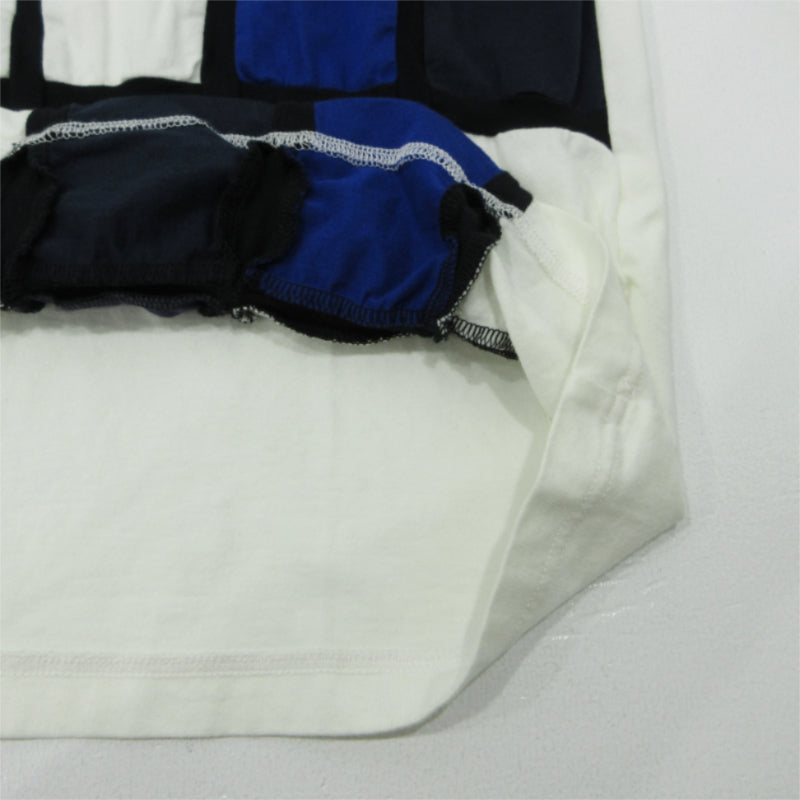 GANRYU | ガンリュウ パッチワーク 長袖Ｔシャツ EP-T008 ホワイト サイズ：S【三重本店】
