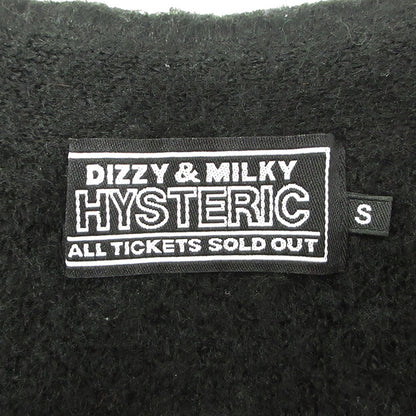 HYSTERIC GLAMOUR | ヒステリックグラマー DIZZY&MILKY ディジー＆ミルキー ウール・アルパカ混起毛長袖カーディガン カーディガン 02213ND04 ブラック サイズ：S【三重本店】