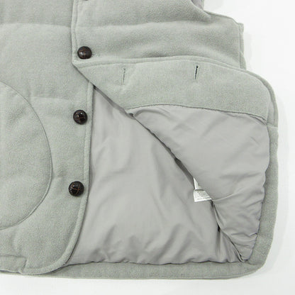 Danton | ダントン × BEAMS ビームス別注 ウールモッサダウンベスト 襟2WAY ロゴワッペン ダウンベスト JD-8852(17A-FA-002) グレー サイズ：42【三重本店】