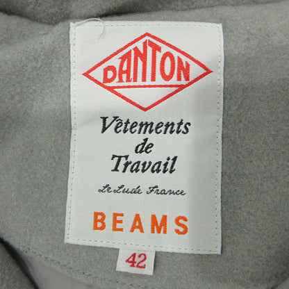 Danton | ダントン × BEAMS ビームス別注 ウールモッサダウンベスト 襟2WAY ロゴワッペン ダウンベスト JD-8852(17A-FA-002) グレー サイズ：42【三重本店】