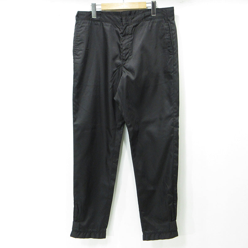 PRADA | プラダ Nylon Gabardine Trousers ナイロンギャバジントラウザー トライアングルロゴ 三角ロゴ パンツ SPG41 ブラック サイズ：50【三重本店】