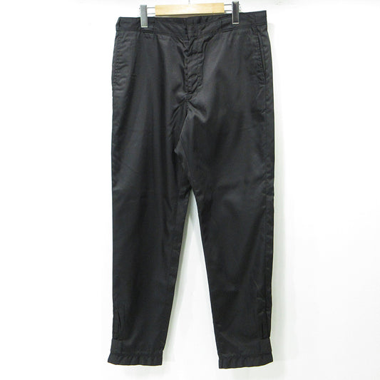 PRADA | プラダ Nylon Gabardine Trousers ナイロンギャバジントラウザー トライアングルロゴ 三角ロゴ パンツ SPG41 ブラック サイズ：50【三重本店】