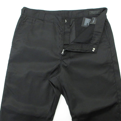 PRADA | プラダ Nylon Gabardine Trousers ナイロンギャバジントラウザー トライアングルロゴ 三角ロゴ パンツ SPG41 ブラック サイズ：50【三重本店】