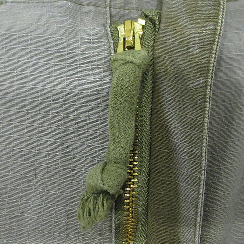 SAPEur | サプール M-65 Re:MAKE CARGOPANTS リメイクカーゴパンツ USED加工 ダメージ加工 カーゴパンツ カーキグリーン×グレー サイズ：XL【三重本店】