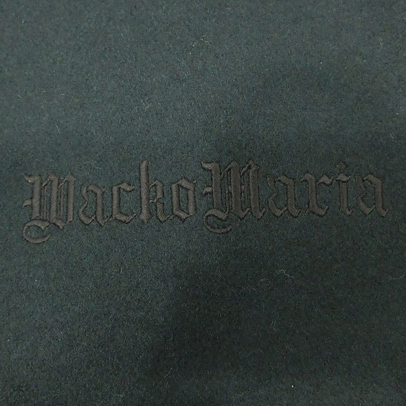 WACKOMARIA | ワコマリア LEATHER VARSITY JACKET TYPE-1 レザーバーシティジャケット カウレザー袖ロゴ刺繍ウールスタジャン スタジャン グリーン×ブラウン サイズ：XL【三重本店】