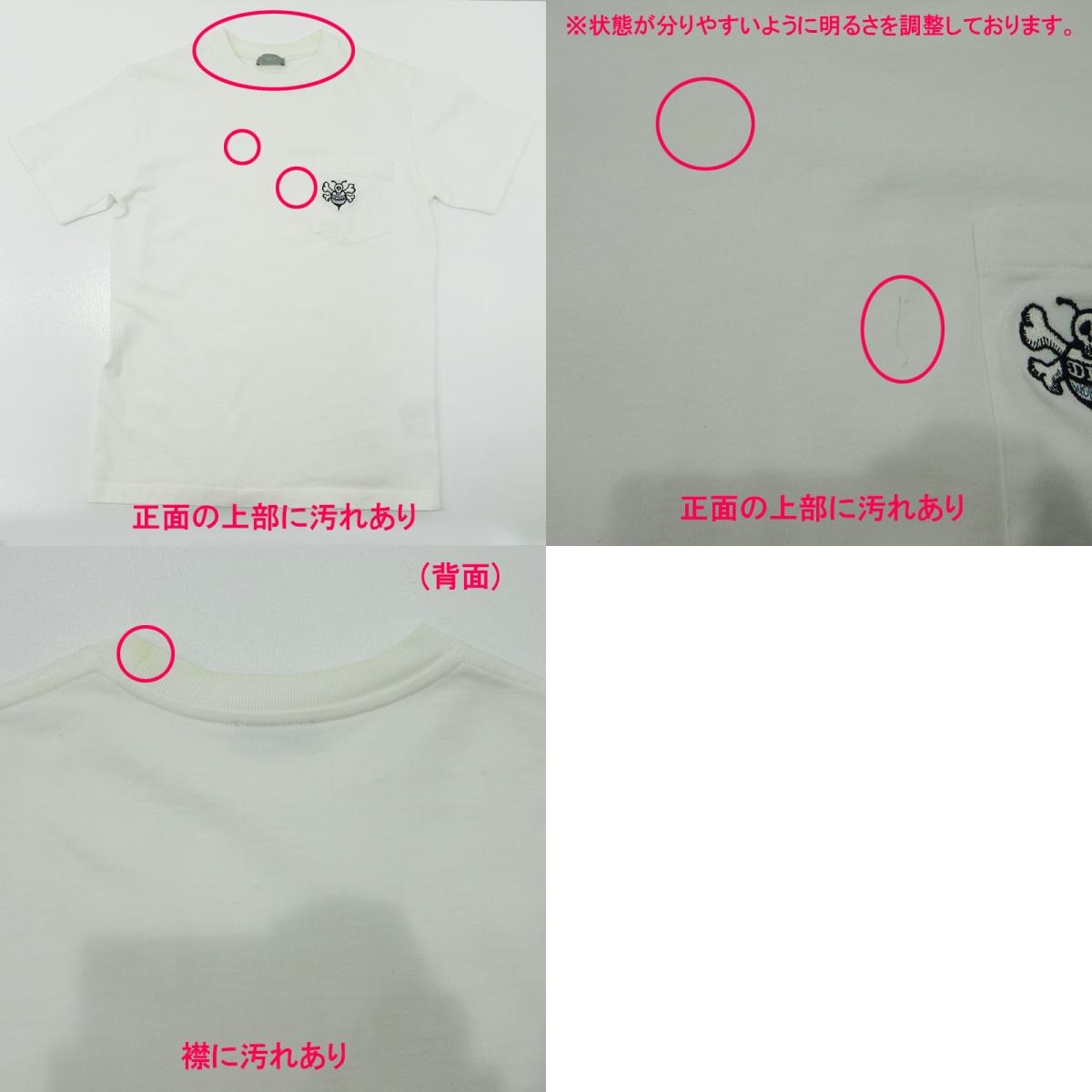 DIOR HOMME | ディオール・オム × Stussy ステューシー BEE刺繍胸ポケット半袖Tシャツ ハチ刺繍 半袖Ｔシャツ 033J644A0554 ホワイト サイズ：XS【三重本店】