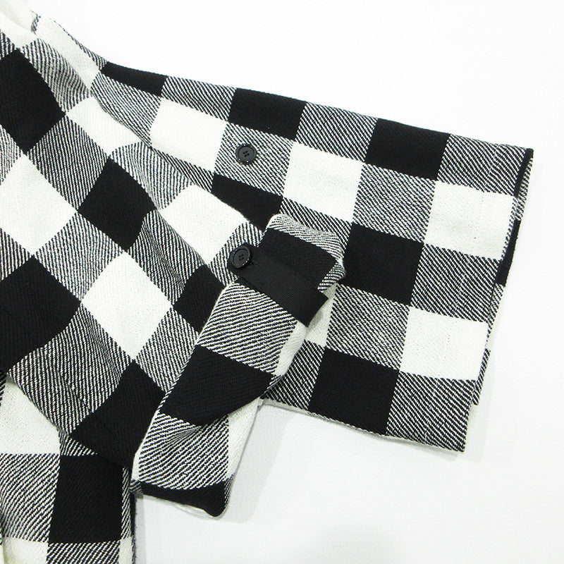 GRACE Class | グレース クラス ビックチェックL/Cコート 袖2WAY総柄ダブルボタンコート その他アウター 02221 69053-00 ブラック×ホワイト マルチカラー サイズ：36【三重本店】