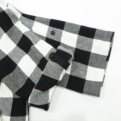 GRACE Class | グレース クラス ビックチェックL/Cコート 袖2WAY総柄ダブルボタンコート その他アウター 02221 69053-00 ブラック×ホワイト マルチカラー サイズ：36【三重本店】