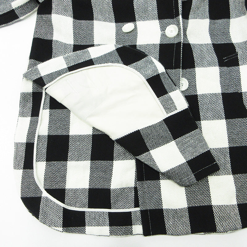 GRACE Class | グレース クラス ビックチェックL/Cコート 袖2WAY総柄ダブルボタンコート その他アウター 02221 69053-00 ブラック×ホワイト マルチカラー サイズ：36【三重本店】
