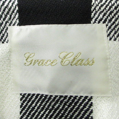GRACE Class | グレース クラス ビックチェックL/Cコート 袖2WAY総柄ダブルボタンコート その他アウター 02221 69053-00 ブラック×ホワイト マルチカラー サイズ：36【三重本店】