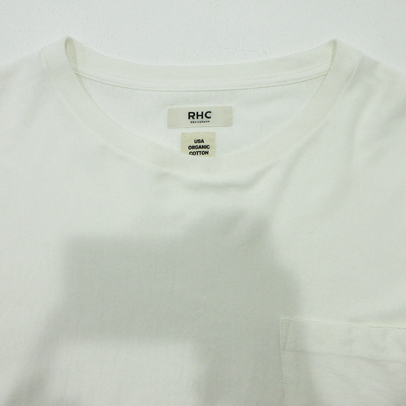 Ron Herman | ロンハーマン RHC 胸ポケット付き長袖Tシャツ 長袖Ｔシャツ 4220900080 ホワイト 生成り サイズ：S【三重本店】
