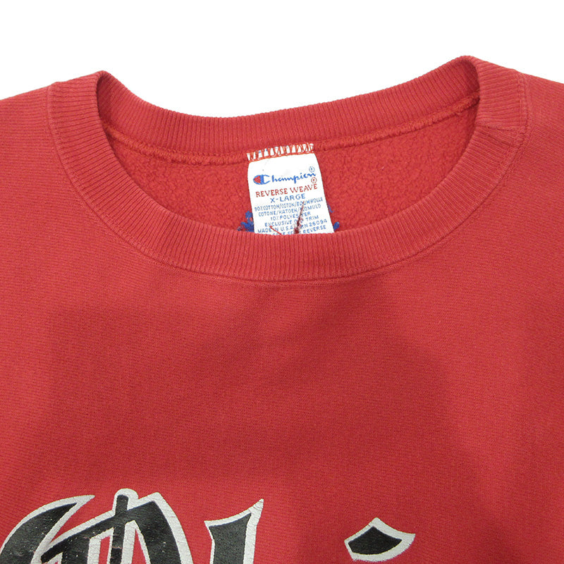 Champion | チャンピオン OHIO STATE オハイオステート REVERSE WEAVE リバースウィーブ 90's U.S.A.製 ロゴプリント長袖スウェットシャツ スウェット レッド サイズ：XL【三重本店】