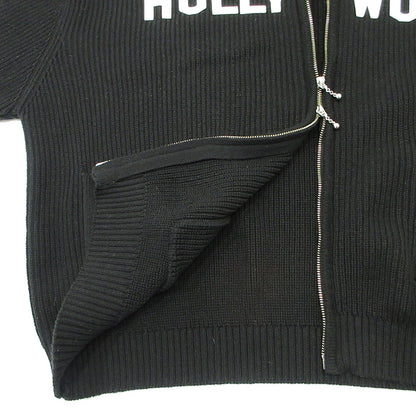 DAIRIKU | ダイリク HOLLYWOOD Drivers Knit ハリウッドドライバーズニットジャケット 24ss ロゴワッペンコットン長袖セータージャケット ニット 24SS K-6 ブラック サイズ：M【三重本店】