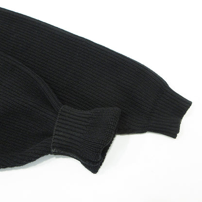 DAIRIKU | ダイリク HOLLYWOOD Drivers Knit ハリウッドドライバーズニットジャケット 24ss ロゴワッペンコットン長袖セータージャケット ニット 24SS K-6 ブラック サイズ：M【三重本店】