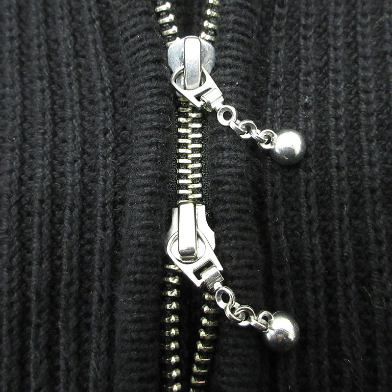 DAIRIKU | ダイリク HOLLYWOOD Drivers Knit ハリウッドドライバーズニットジャケット 24ss ロゴワッペンコットン長袖セータージャケット ニット 24SS K-6 ブラック サイズ：M【三重本店】