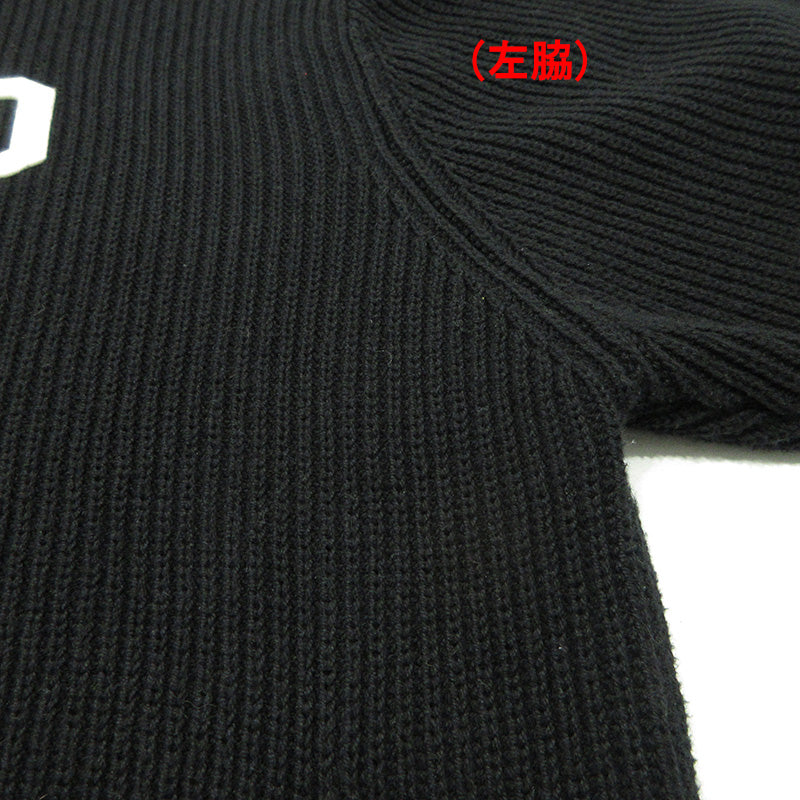 DAIRIKU | ダイリク HOLLYWOOD Drivers Knit ハリウッドドライバーズニットジャケット 24ss ロゴワッペンコットン長袖セータージャケット ニット 24SS K-6 ブラック サイズ：M【三重本店】