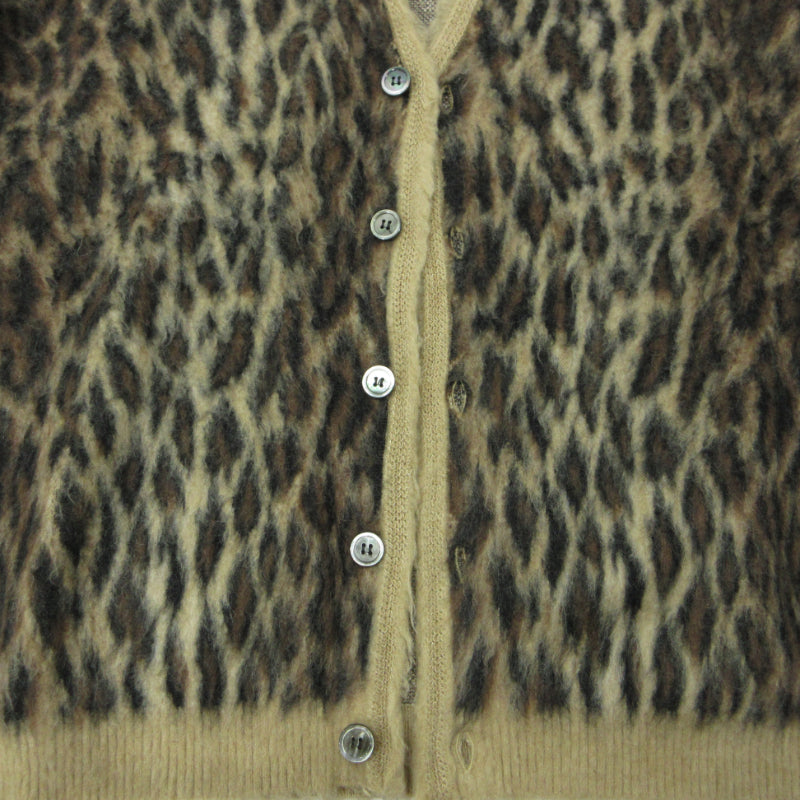 SAINT MICHAEL | セントマイケルセイントマイケル MOHAIR CARDIGAN LEOPARD モヘアカーディガン カーディガン sm-ys1-0000-059 ブラウン サイズ：XL【三重本店】
