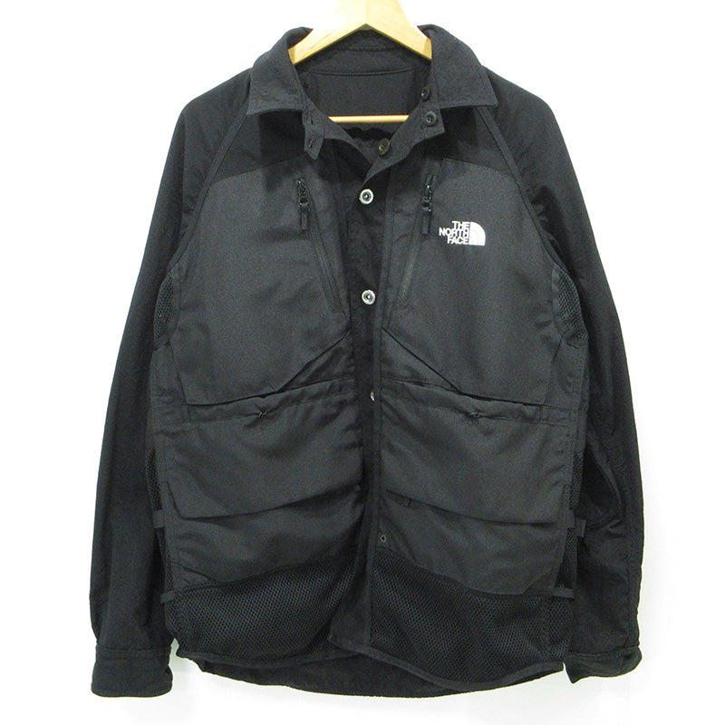 eYe COMME des GARCONS JUNYA WATANABE MAN | アイコムデギャルソンジュンヤワタナベマン × THE NORTH FACE ザノースフェイス リバーシブルオックスジャケット 25ss ロゴ刺繍マルチポケットナイロンジャケット その他アウター WO-B902 ブラック サイズ：M【三重本店】