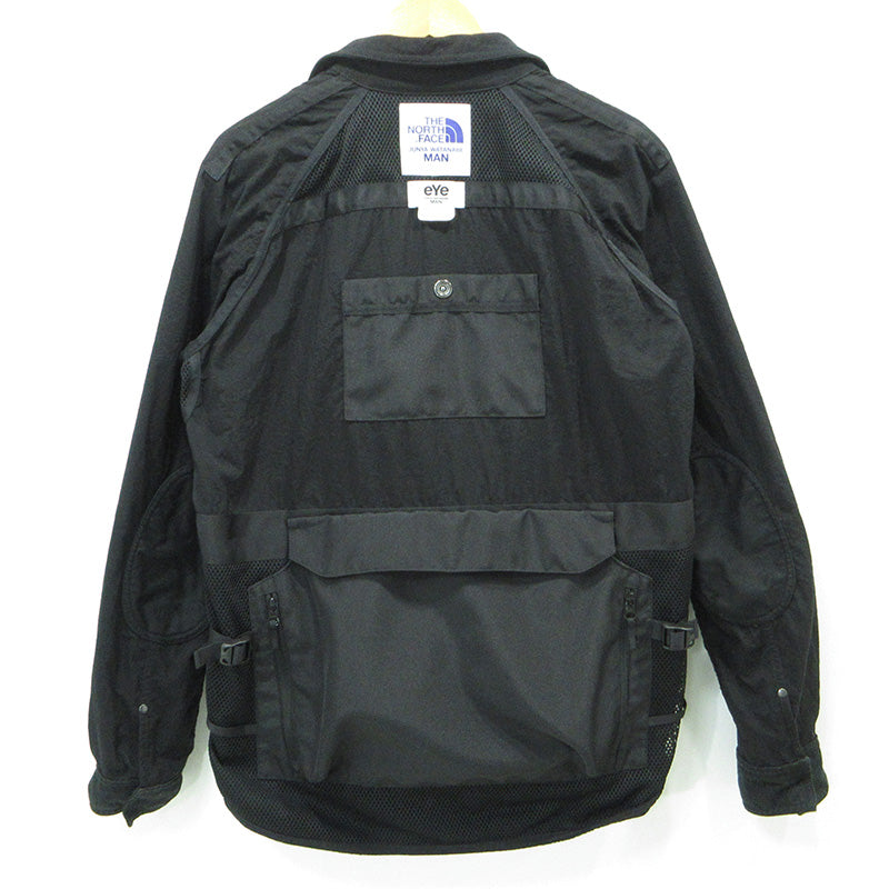 eYe COMME des GARCONS JUNYA WATANABE MAN | アイコムデギャルソンジュンヤワタナベマン × THE NORTH FACE ザノースフェイス リバーシブルオックスジャケット 25ss ロゴ刺繍マルチポケットナイロンジャケット その他アウター WO-B902 ブラック サイズ：M【三重本店】