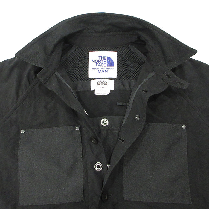 eYe COMME des GARCONS JUNYA WATANABE MAN | アイコムデギャルソンジュンヤワタナベマン × THE NORTH FACE ザノースフェイス リバーシブルオックスジャケット 25ss ロゴ刺繍マルチポケットナイロンジャケット その他アウター WO-B902 ブラック サイズ：M【三重本店】